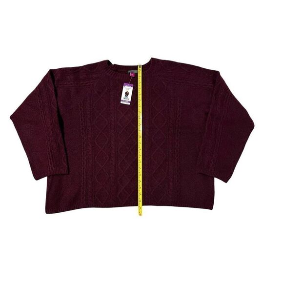 Vince Camuto Women's Cable Sweater Light Wine Size XXL - Picture 5 of 11